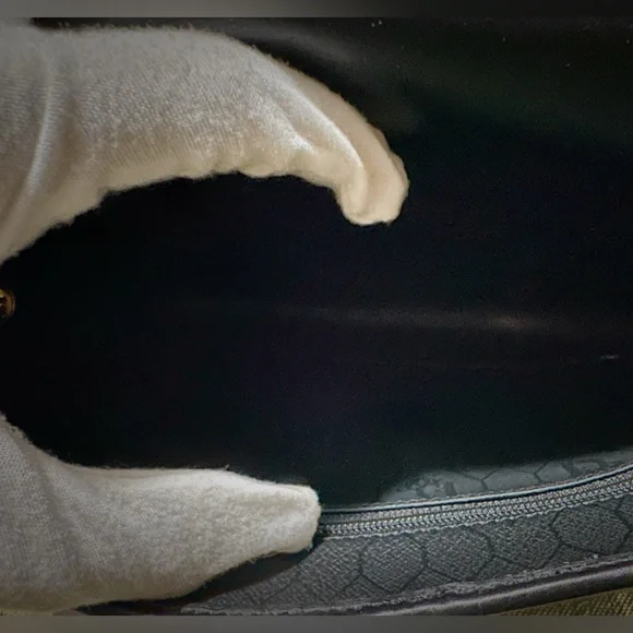 Authentic  vintage Dior Black Leather shoulder bag with Gold Accents make offer - Picture 13 of 17